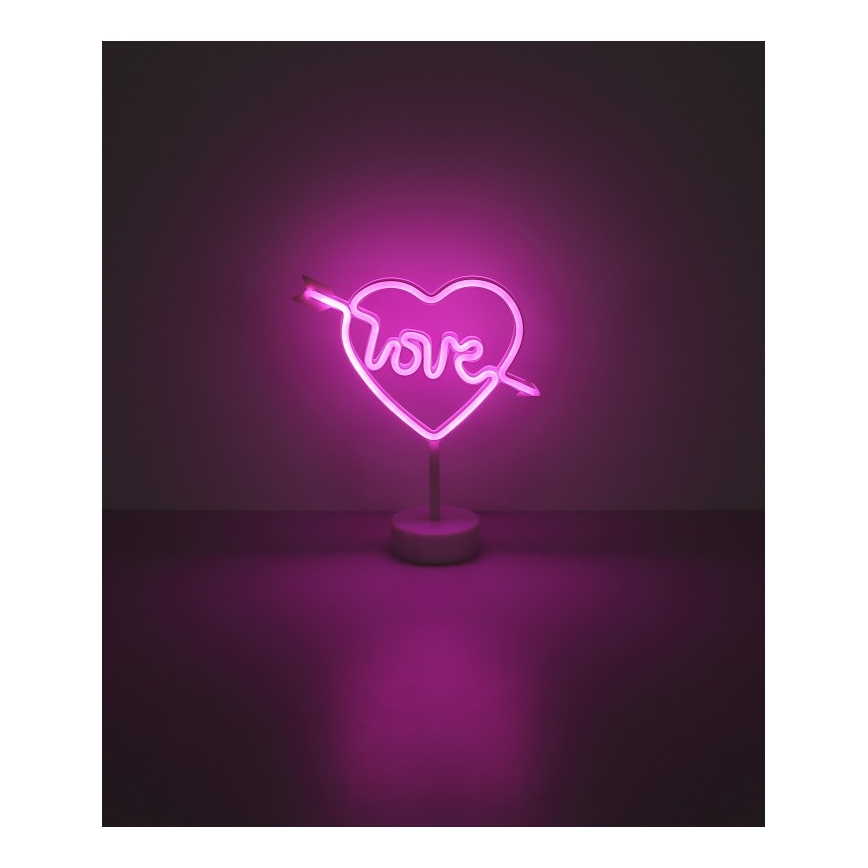 Globo - LED Neon Tischdekoration LED/2W/3xAA Herz
