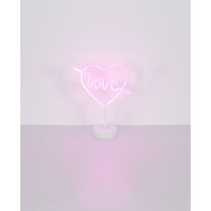 Globo - LED Neon Tischdekoration LED/2W/3xAA Herz