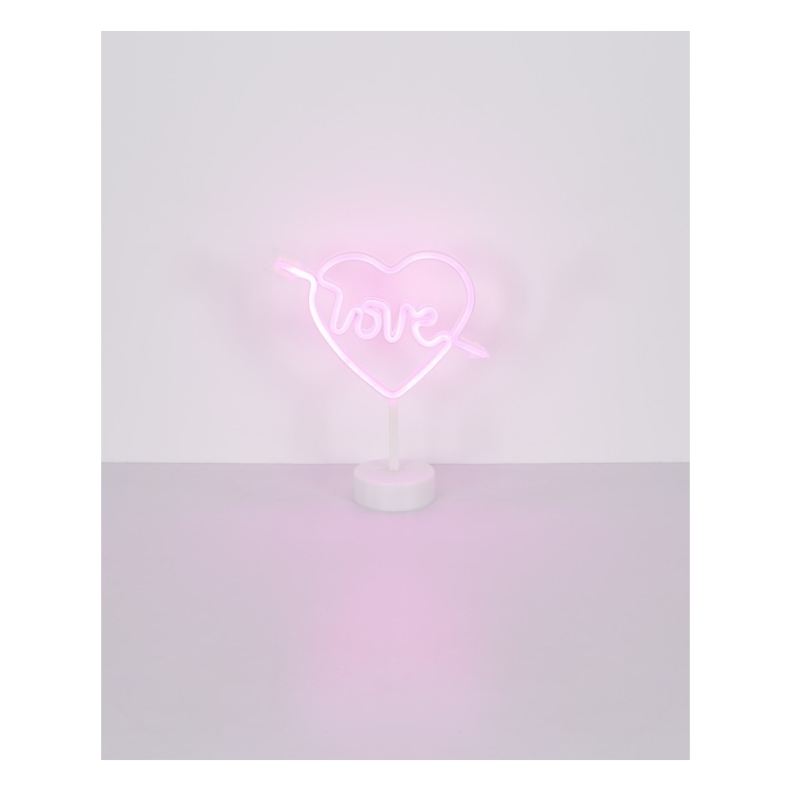 Globo - LED Neon Tischdekoration LED/2W/3xAA Herz
