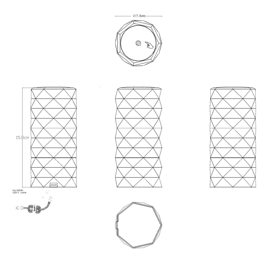 Globo - Aufladbare Touch-Tischleuchte (LED RGB) LED/0,6W/3,7V 500mAh
