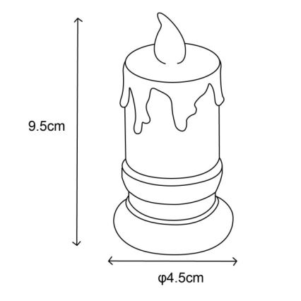 Globo - SET 2x LED-Kerze LED/0,25W/3xLR1130