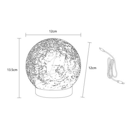 Globo - LED dekorative wiederaufladbare Tischlampe 25xLED/0,06W/5V 600 mAh IP44