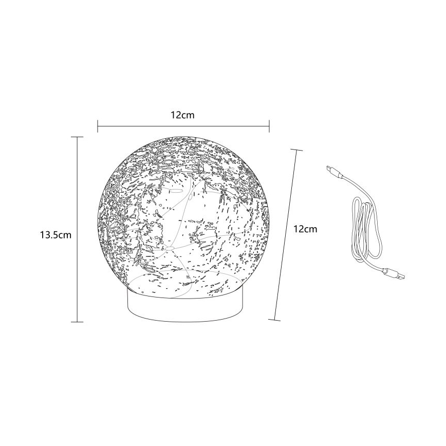 Globo - LED dekorative wiederaufladbare Tischlampe 25xLED/0,06W/5V 600 mAh IP44