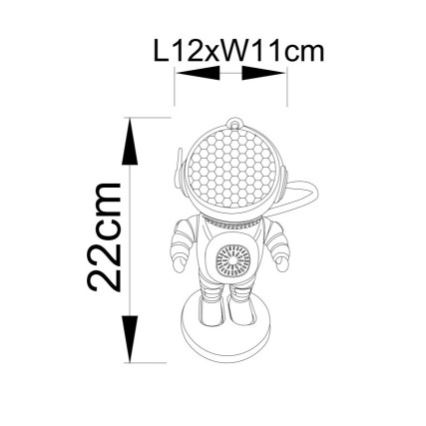 Globo - LED RGB Tischlampe LED/6W/5V Astronaut Weiß