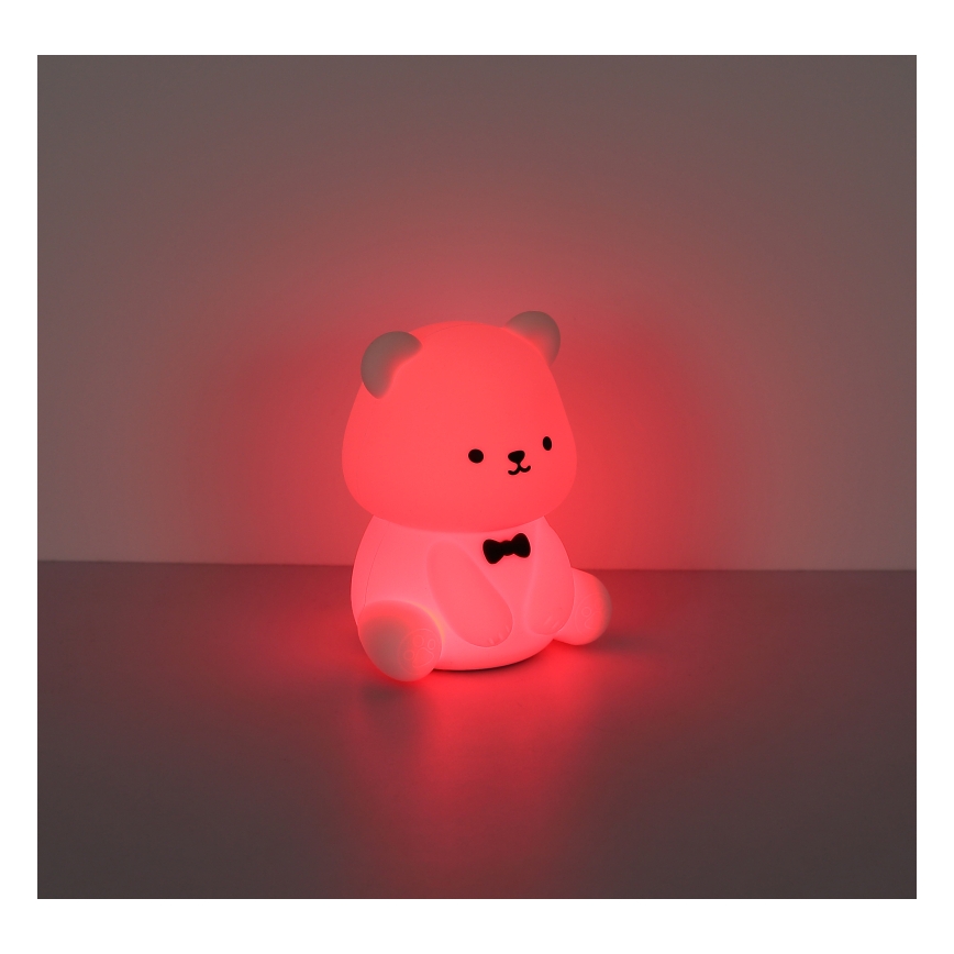Globo - LED RGBW dimmbares, wiederaufladbares Kinder-Nachtlicht LED/1W/5V 1200 mAh Bär