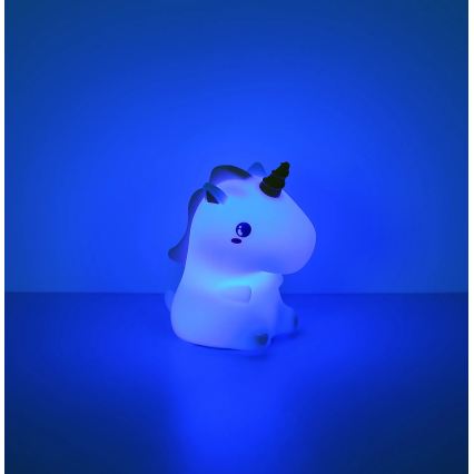 Globo - LED RGBW, dimmbares, wiederaufladbares Kinder-Nachtlicht, LED/1,5W/5V, 1200 mAh, Einhorn