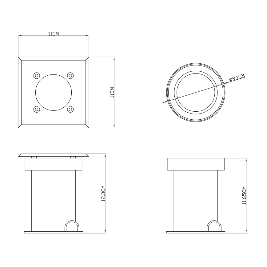 Globo - Einfahrtleuchte 1xGU10/40W/230V IP67