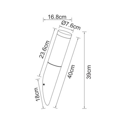 Globo - Außenwandleuchte mit Sensor 1xE27/15W/230V IP44