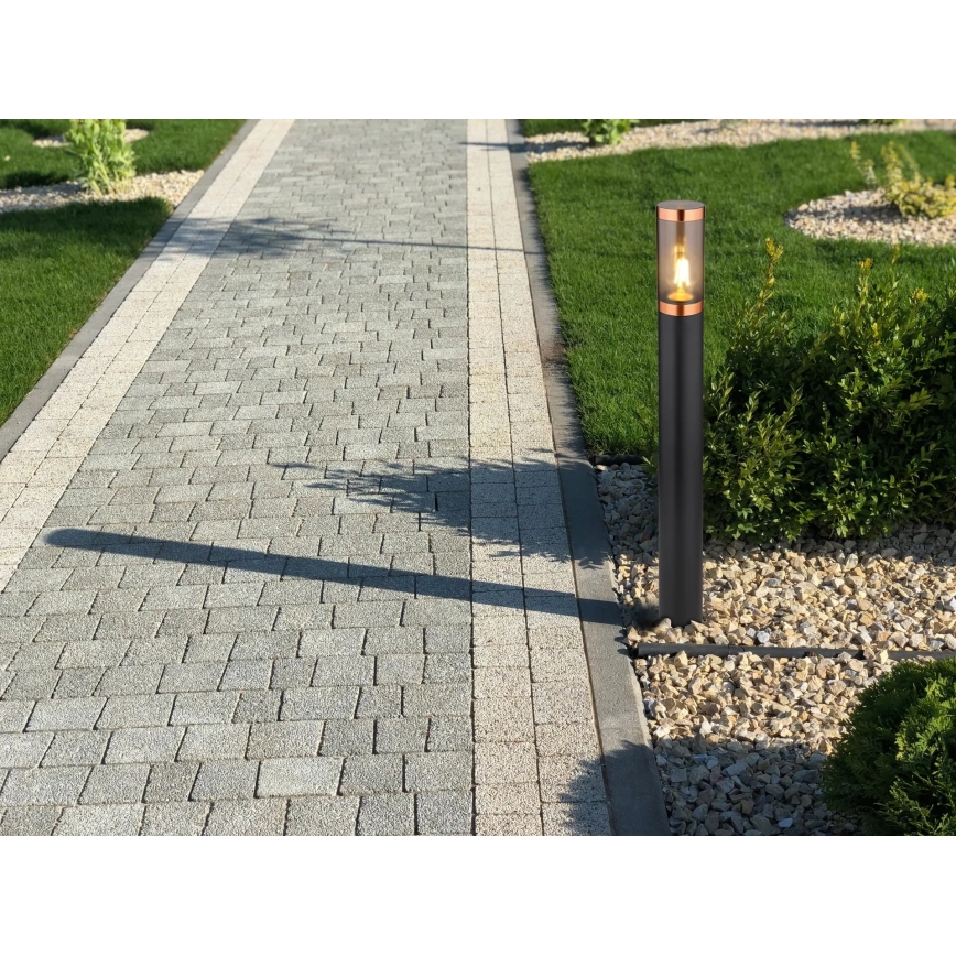 Globo - Außenleuchte 1xE27/23W/230V IP44 80 cm schwarz/kupfern