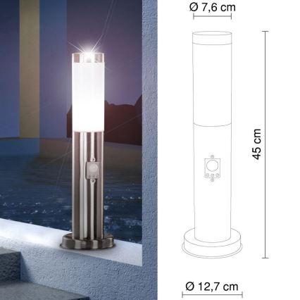 Globo 3158S - Outdoor leuchte mit Sensor DACIA E27/60W/230V