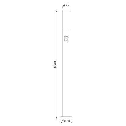 Globo - Außenleuchte mit  Sensor 1xE27/30W/230V IP44