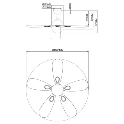 Globo - Deckenventilator 1xE14/60W/230V