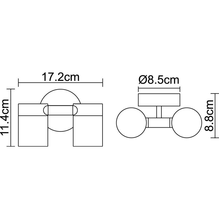 Globo 3207-2L - LED Außenleuchte STYLE 2xGU10/5W/230V