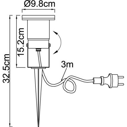 Globo - Außenleuchte 1xGU10/35W/230V IP65