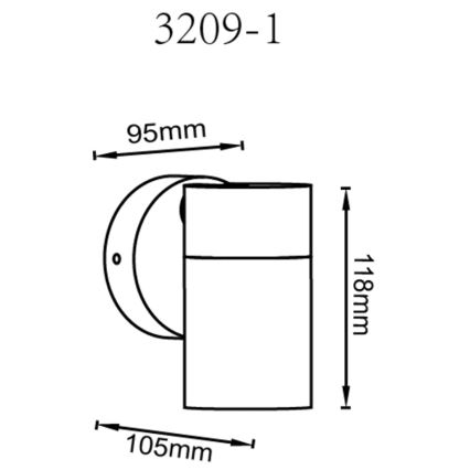 Globo - Wandstrahler 1xGU10/35W/230V