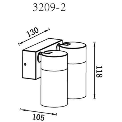 Globo - Wandstrahler 2xGU10/35W/230V