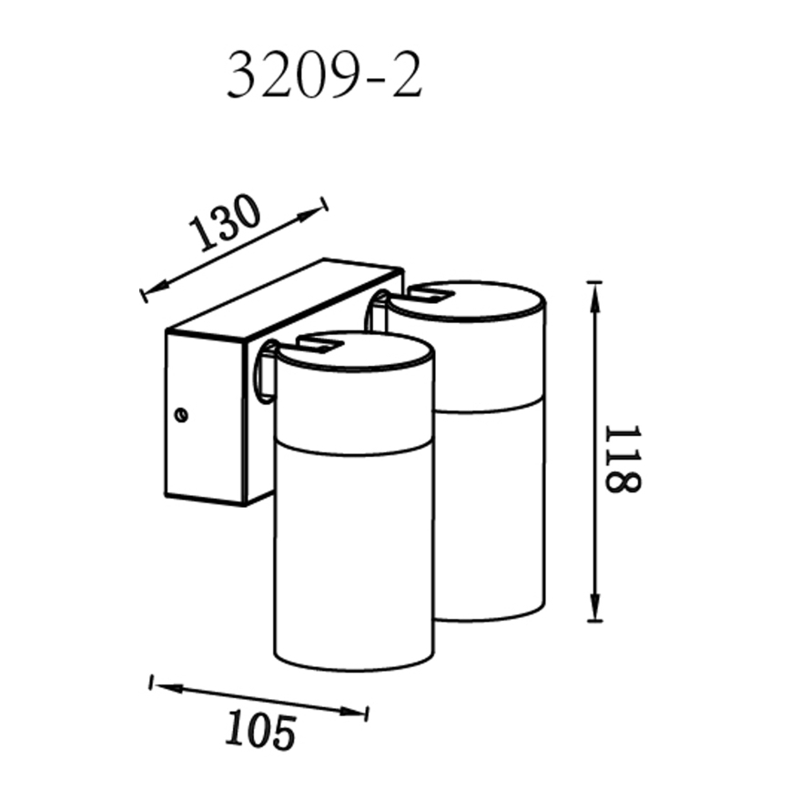 Globo - Wandstrahler 2xGU10/35W/230V