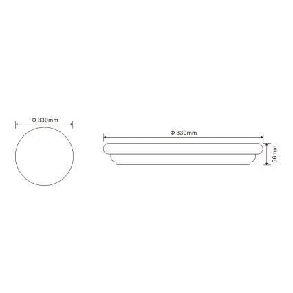 Globo - LED Auβen-Deckenleuchte 1xLED/24W/230V IP54