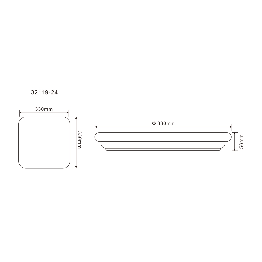 Globo - LED-Deckenleuchte für den Außenbereich LED/24W/230V IP54