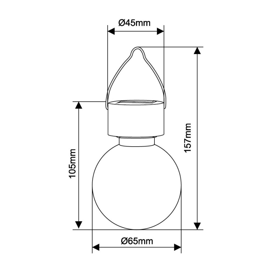 Globo 33056 - Solarleuchte LED/0,06W/3,2V IP44 400 mAh