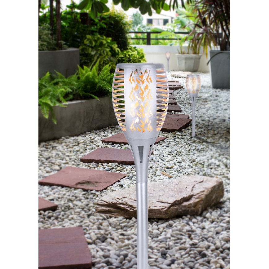 Globo - LED-Solarleuchte LED/3,6W/3V 1800K IP44 glänzendes Chrom