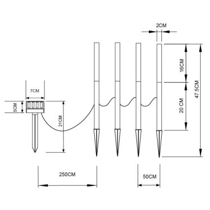 Globo - SET 4x LED Solarleuchte 4xLED/0,07W IP44 600 mAh