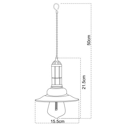 Globo - LED-Solar-Hängelampe an einer Kette LED/0,06W/1,2V IP44