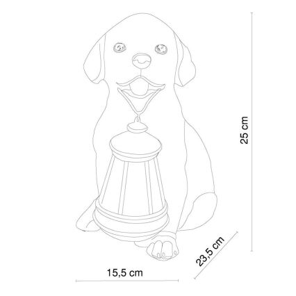 Globo - LED-Solarbeleuchtung LED/0,06W/3V Hund IP44