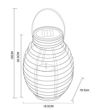 Globo – LED-Solarleuchte LED/0,06W/3,2V IP44 Rattan