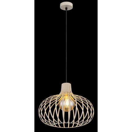 Globo - Pendelleuchte mit Kabel 1xE27/40W/230V beige