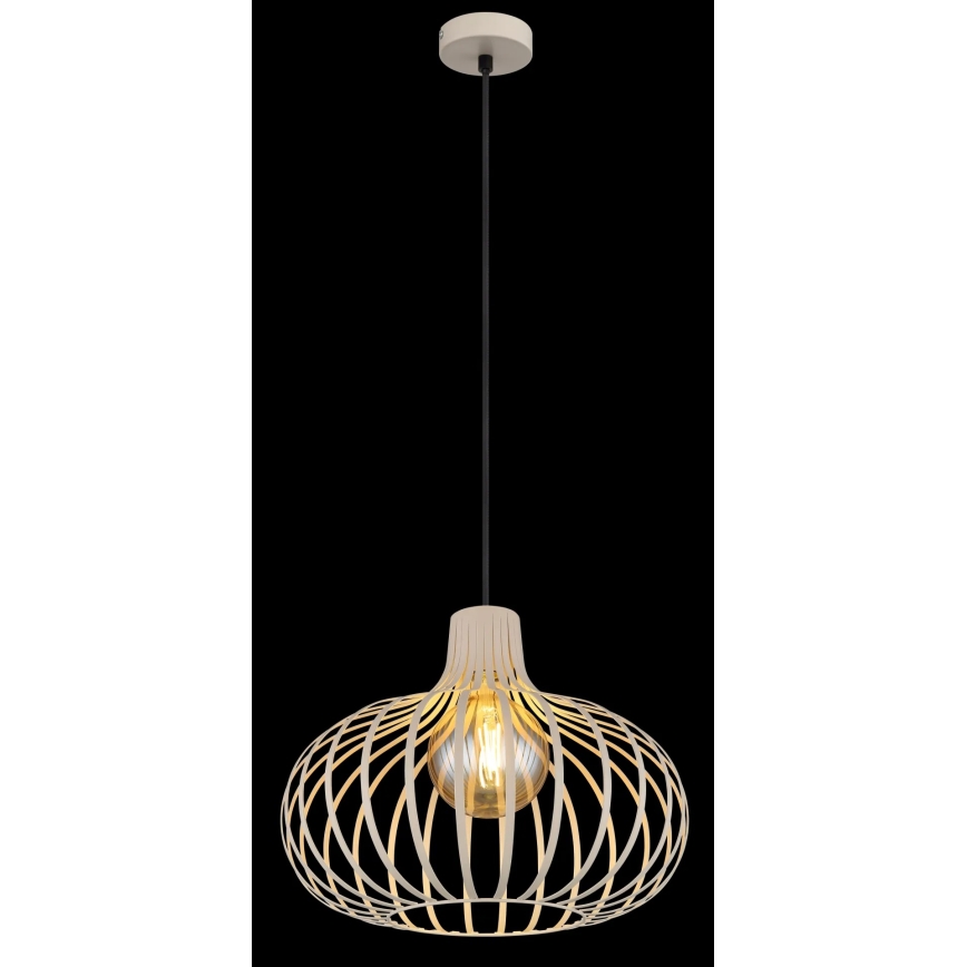 Globo - Pendelleuchte mit Kabel 1xE27/40W/230V beige