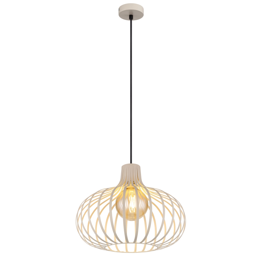 Globo - Pendelleuchte mit Kabel 1xE27/40W/230V beige