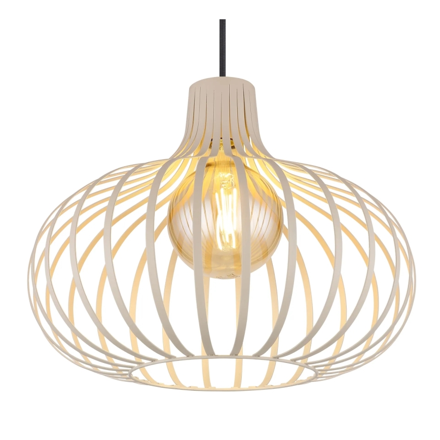 Globo - Pendelleuchte mit Kabel 1xE27/40W/230V beige