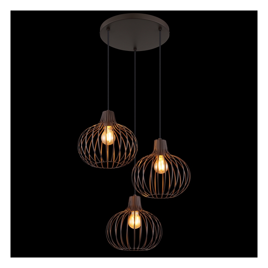 Globo - Pendelleuchte mit Kabelaufhängung 3xE27/40W/230V