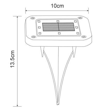 Globo – SET 2x LED-Solarleuchte LED/0,8W/1,2V IP44