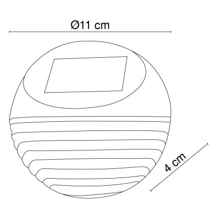 Globo - LED-Solarwandleuchte 2xLED/0,06W/1,2V IP44