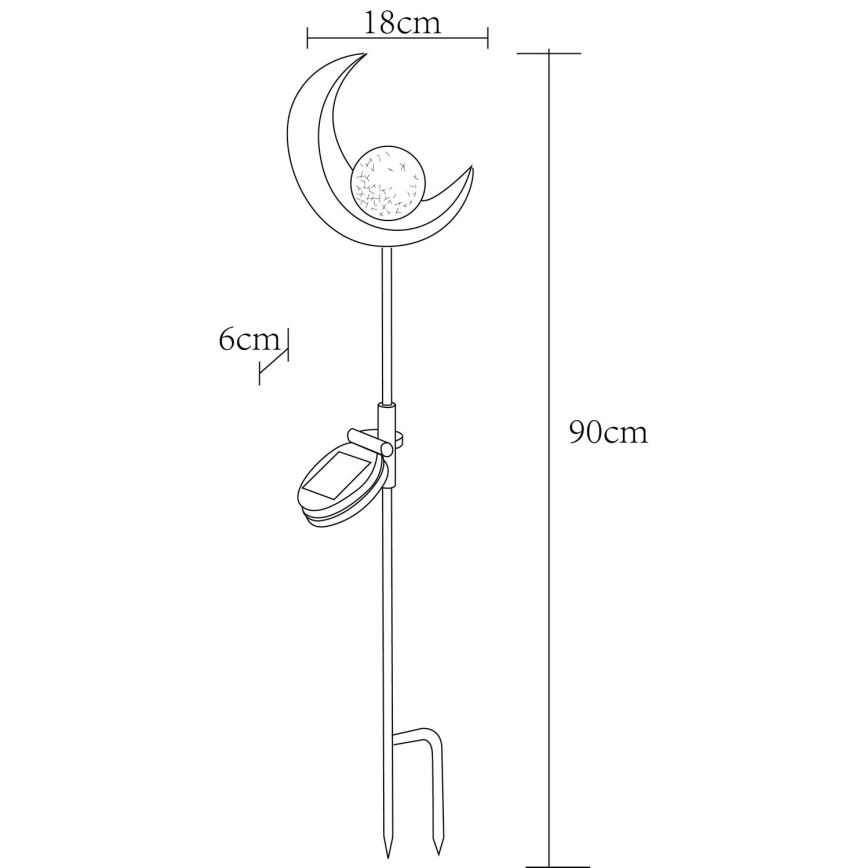 Globo – LED-Solarleuchte LED/0,02W/3V 600mAh IP44 Bronze