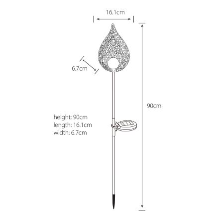 Globo – LED-Solarleuchte LED/0,06W/3,2V 300mAh IP44