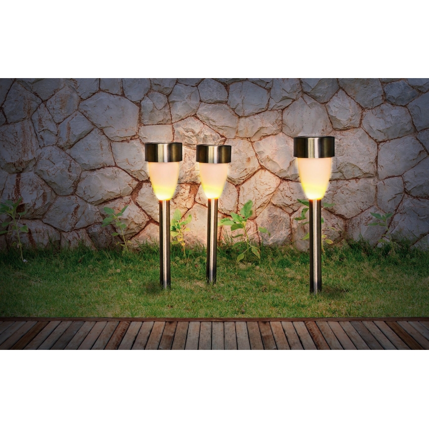 Globo - SET 3x Solarleuchte 3xLED/0,06W/1,2V IP44 200 mAh