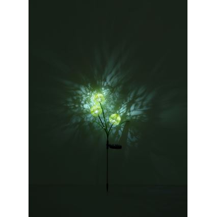 Globo - LED Solarleuchte 3xLED/0,06W/3V 5000K IP44 200 mAh gelb