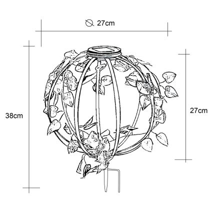 Globo - LED-Solarbeleuchtung LED/0,06W/1,2V IP44