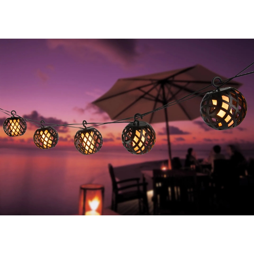 Globo - Dekorative LED-Solarlichterkette 98xLED/0,1W/3V 410 cm IP44