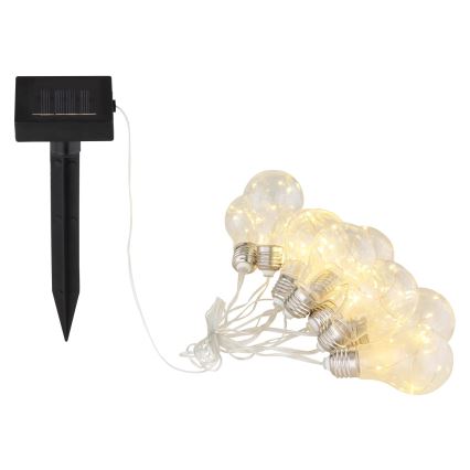 Globo - LED Solar-Lichterkette 10xLED/0,06W/3,2V 380 cm IP44 600 mAh