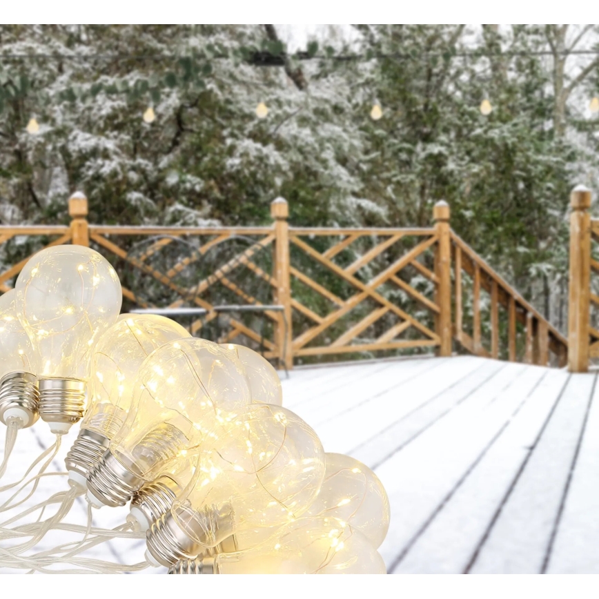 Globo - LED Solar-Lichterkette 10xLED/0,06W/3,2V 380 cm IP44 600 mAh