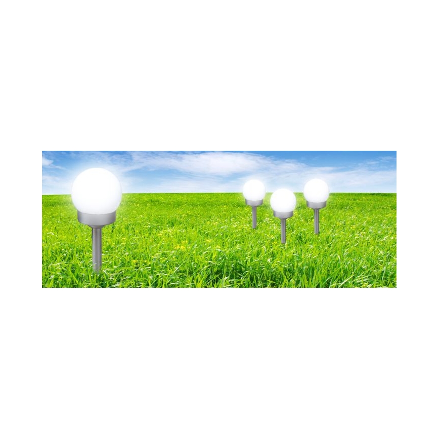 Globo - SET 3x LED-Solarleuchte LED/0,06W/3V 4000K d 10 cm IP44