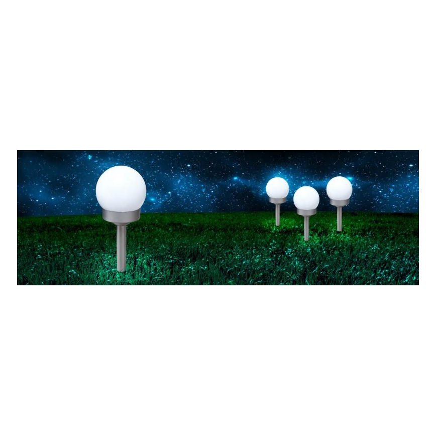 Globo - SET 3x LED-Solarleuchte LED/0,06W/3V 4000K d 10 cm IP44