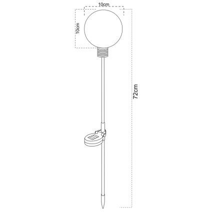 Globo - LED-Solarleuchte LED/3,2V IP44 600 mAh