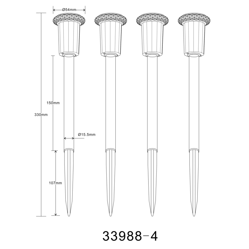 Globo - SET 4x LED Solarleuchte LED/0,06W/1,2V IP44 100 mAh