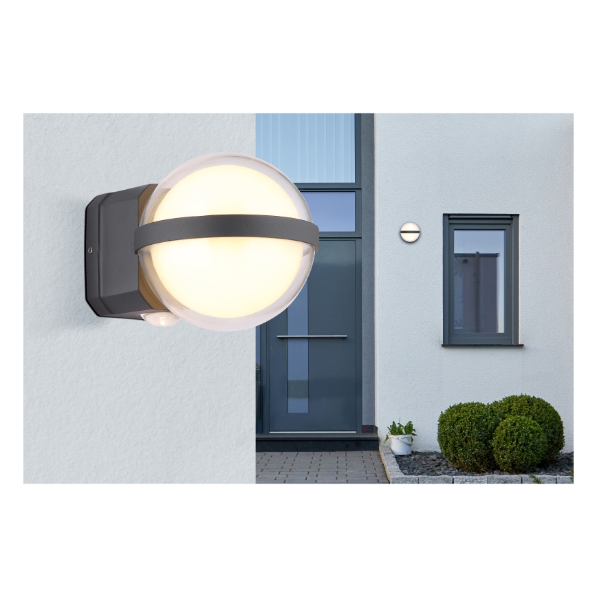 Globo - LED-Outdoor-Wandleuchte LED/12W/230V IP54 schwarz