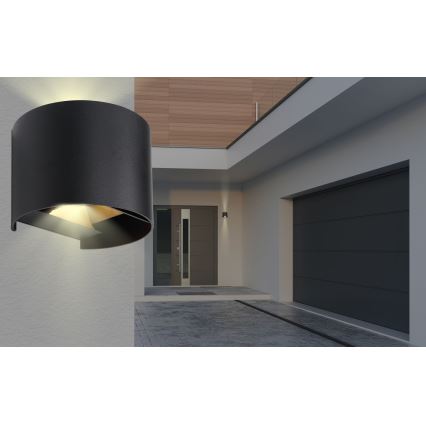 Globo - LED-Wandleuchte für den Außenbereich 2xLED/3W/230V IP44 schwarz